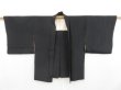 Photo5: 4616T01z500 Vintage Japanese Kimono Silk HAORI Chrysanthemum Black (5)