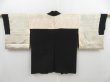 Photo7: 4616T01z500 Vintage Japanese Kimono Silk HAORI Chrysanthemum Black (7)