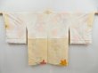 Photo6: 4616T05z570 Vintage Japanese Kimono Silk HAORI Flower Light cream (6)