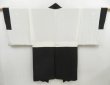 Photo6: 4616T06z640 Vintage Japanese Kimono Silk Men's HAORI Plain Black (6)