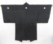 Photo4: 4616T09z350 Vintage Japanese Kimono Silk Men's HAORI Itsukushima Black (4)