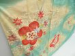 Photo3: 4616T11z880 Vintage Japanese Kimono Silk FURISODE Plum blossom Mint green (3)