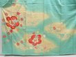 Photo5: 4616T11z880 Vintage Japanese Kimono Silk FURISODE Plum blossom Mint green (5)