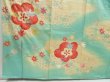 Photo6: 4616T11z880 Vintage Japanese Kimono Silk FURISODE Plum blossom Mint green (6)