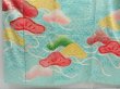 Photo6: 4616T13z1000 Vintage Japanese Kimono Silk FURISODE Pine Light blue (6)