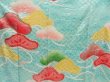 Photo8: 4616T13z1000 Vintage Japanese Kimono Silk FURISODE Pine Light blue (8)