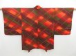 Photo1: 4618T04z560 Vintage Japanese Kimono Silk HAORI  Orangered (1)