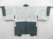 Photo6: 4618T08z470 Vintage Japanese Kimono Silk HAORI  Dull sea blue (6)