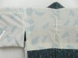 Photo8: 4618T08z470 Vintage Japanese Kimono Silk HAORI  Dull sea blue (8)