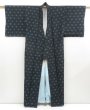 Photo8: 4618T10z690 Vintage Japanese Kimono Silk KOMON  Black (8)