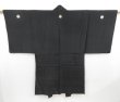 Photo3: 4618T11z410 Vintage Japanese Kimono Silk Men's HAORI Mountain Black (3)