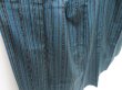 Photo3: 4618T12z830 Vintage Japanese Kimono Silk TSUMUGI  Deep cyan (3)