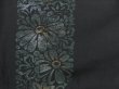 Photo5: 4618T13z690 Antique Japanese Kimono Silk KOMON Flowers Black (5)