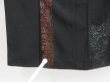 Photo6: 4618T13z690 Antique Japanese Kimono Silk KOMON Flowers Black (6)