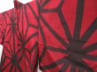 Photo2: 4621T01z480 Vintage Japanese Kimono Silk MEISEN HAORI Hemp Dark red (2)