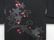 Photo3: 4621T02z580 Vintage Japanese Kimono Silk HAORI Maple Black (3)