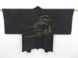 Photo1: 4621T05z660 Vintage Japanese Kimono Silk HAORI Kiyomizu temple Black (1)