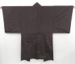 Photo2: 4621T06z630 Vintage Japanese Kimono Silk Men's HAORI  Dark brown (2)