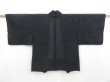 Photo1: 4621T08z210 Vintage Japanese Kimono Silk See through HAORI Branch Black (1)