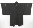 Photo4: 4621T09z680 Vintage Japanese Kimono Silk Men's HAORI Booklet Black (4)