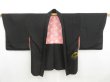 Photo5: 4621T11z480 Vintage Japanese Kimono Silk HAORI Trees Black (5)