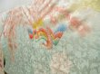 Photo2: 4621T12z1110 Vintage Japanese Kimono Silk FURISODE Peacock Celadon (2)