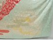 Photo7: 4621T12z1110 Vintage Japanese Kimono Silk FURISODE Peacock Celadon (7)