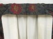 Photo7: 4621T13z790 Vintage Japanese Kimono Silk TSUMUGI Flower Dark gray (7)