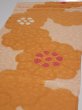 Photo3: 4i01z60  Japanese Kimono Silk  FABRIC Flower Light orange 39.8x14.0 (3)