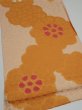 Photo2: 4i02z60  Japanese Kimono Silk  FABRIC Flower Light orange 40.2x14.0 (2)