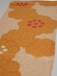 Photo3: 4i02z60  Japanese Kimono Silk  FABRIC Flower Light orange 40.2x14.0 (3)