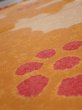 Photo4: 4i02z60  Japanese Kimono Silk  FABRIC Flower Light orange 40.2x14.0 (4)