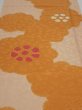 Photo1: 4i04z90  Japanese Kimono Silk  FABRIC Flower Light orange 63.0x14.0 (1)