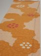 Photo3: 4i04z90  Japanese Kimono Silk  FABRIC Flower Light orange 63.0x14.0 (3)