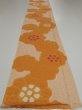 Photo5: 4i04z90  Japanese Kimono Silk  FABRIC Flower Light orange 63.0x14.0 (5)