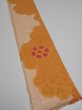 Photo2: 4i08z40  Japanese Kimono Silk  FABRIC Flower Light orange 56.7x6.9 (2)