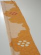 Photo3: 4i08z40  Japanese Kimono Silk  FABRIC Flower Light orange 56.7x6.9 (3)