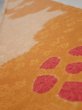 Photo4: 4i08z40  Japanese Kimono Silk  FABRIC Flower Light orange 56.7x6.9 (4)