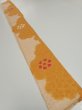 Photo5: 4i08z40  Japanese Kimono Silk  FABRIC Flower Light orange 56.7x6.9 (5)