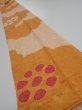 Photo1: 4i09z60  Japanese Kimono Silk  FABRIC Flower Light orange 79.5x6.9 (1)