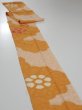 Photo3: 4i09z60  Japanese Kimono Silk  FABRIC Flower Light orange 79.5x6.9 (3)