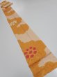 Photo5: 4i09z60  Japanese Kimono Silk  FABRIC Flower Light orange 79.5x6.9 (5)