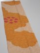 Photo3: 4i10z30  Japanese Kimono Silk  FABRIC Flower Light orange 33.5x6.9 (3)