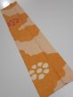 Photo5: 4i10z30  Japanese Kimono Silk  FABRIC Flower Light orange 33.5x6.9 (5)