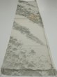 Photo5: 4i01z70  Japanese Kimono Silk  FABRIC Wave Light gray 48.0x14.0 (5)