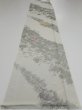 Photo6: 4i03z90  Japanese Kimono Silk  FABRIC Wave Light gray 61.0x14.0 (6)