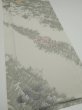 Photo2: 4i04z90  Japanese Kimono Silk  FABRIC Wave Light gray 61.4x14.0 (2)