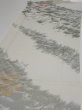 Photo3: 4i04z90  Japanese Kimono Silk  FABRIC Wave Light gray 61.4x14.0 (3)