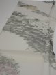 Photo3: 4i06z80  Japanese Kimono Silk  FABRIC Wave Light gray 61.4x14.0 (3)