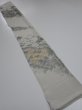 Photo5: 4i07z40  Japanese Kimono Silk  FABRIC Wave Light gray 54.3x6.9 (5)